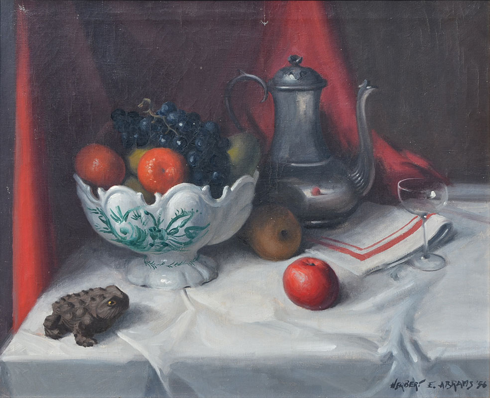 Appraisal: ABRAMS Herbert American - Still Life with Fruit in a