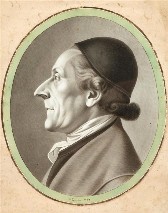 Appraisal: SWITZERLAND -Anonymous Portrait of Johann Caspar Lavater in profile to