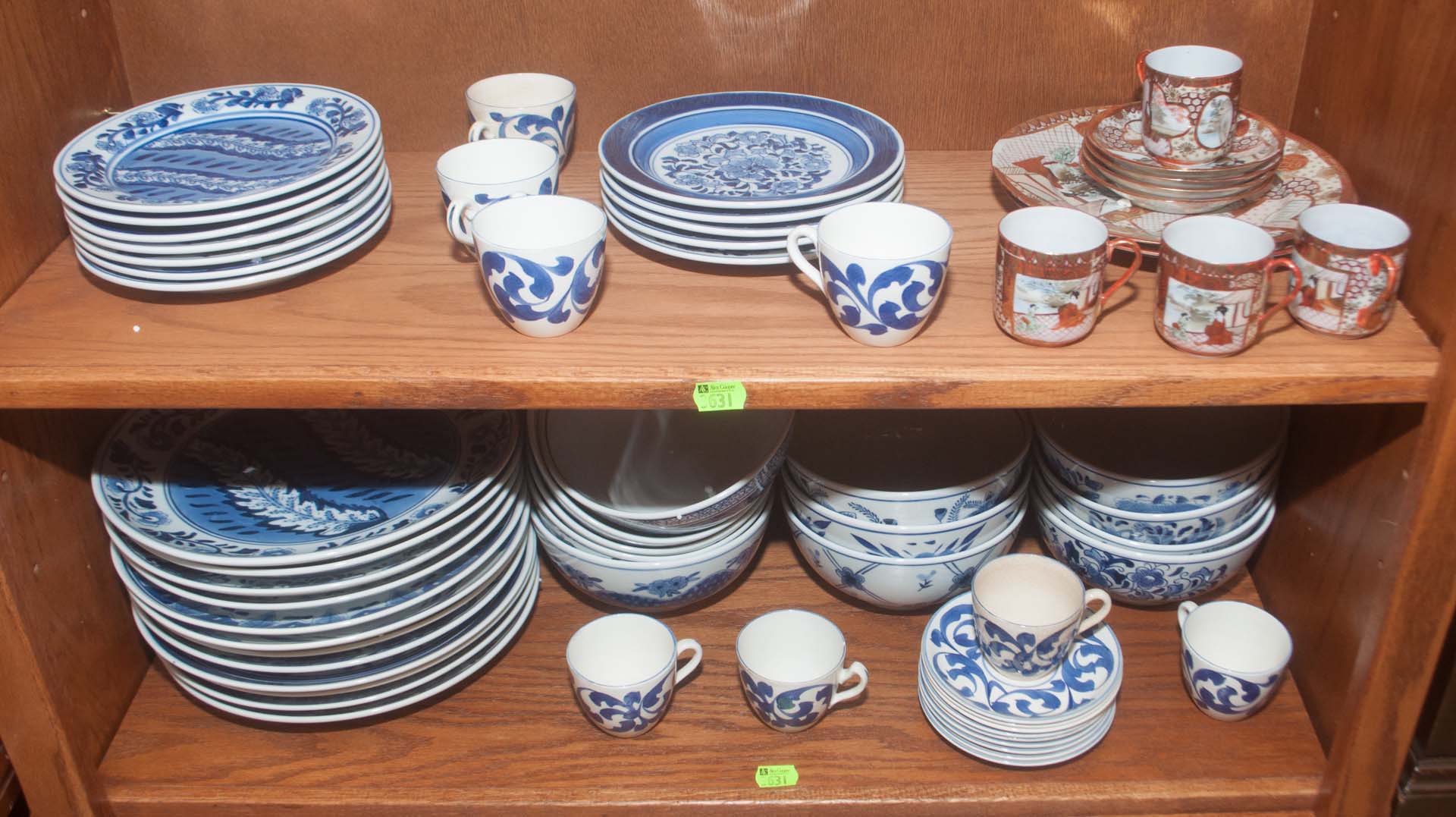 Appraisal: Two shelves of contemporary and oriental china