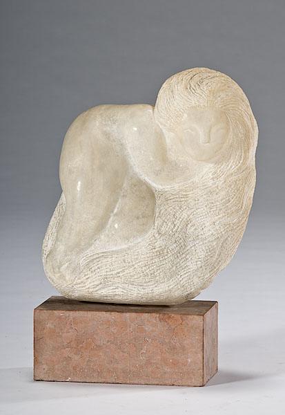 Appraisal: CHARLES GORDON CUTLER B American Of carved stone on marble