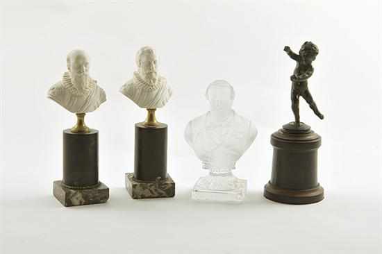 Appraisal: Collection busts and sculptures Saint Louis crystal bust of Napoleon