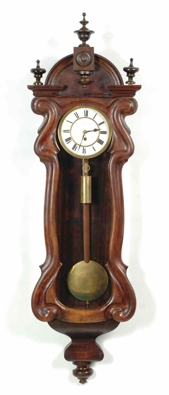 Appraisal: VIENNA ONE-WEIGHT REGULATOR WALL CLOCK J G Marenzeller Vienna c