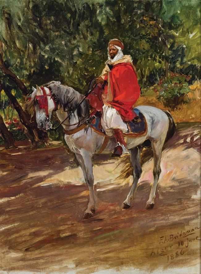 Appraisal: FREDERIC ARTHUR BRIDGMAN American French - Arab on Horseback oil