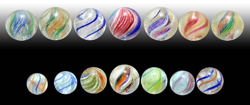 Appraisal: Lot of Swirl Marbles Description Range '' to '' Condition