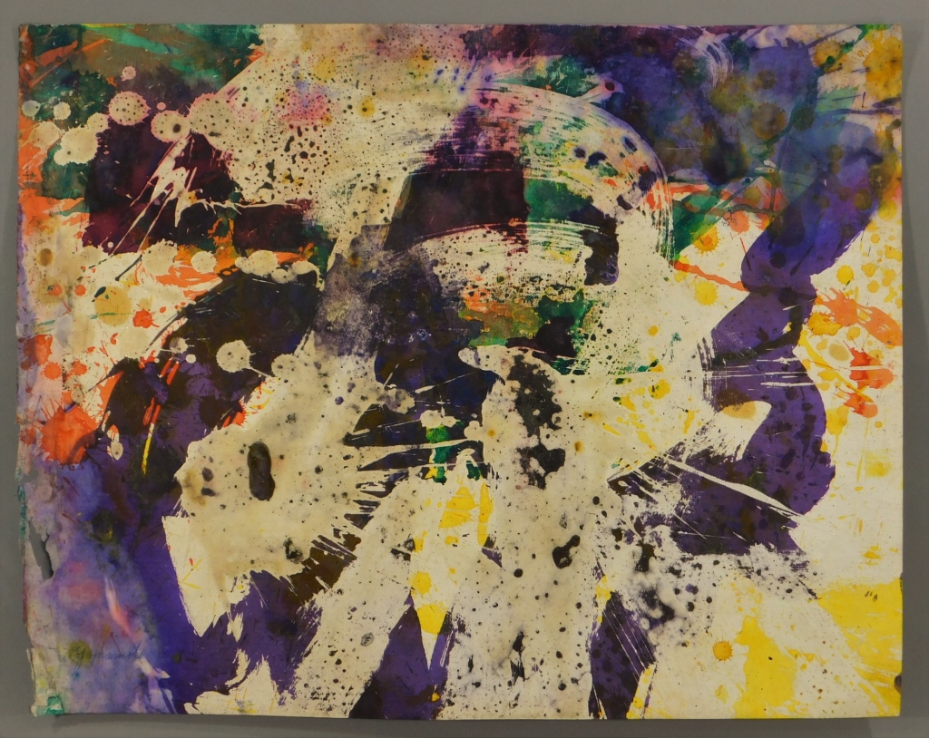 Appraisal: TARO YAMAMOTO ABSTRACT EXPRESSIONIST WC PAINTING Connecticut New York Massachusetts