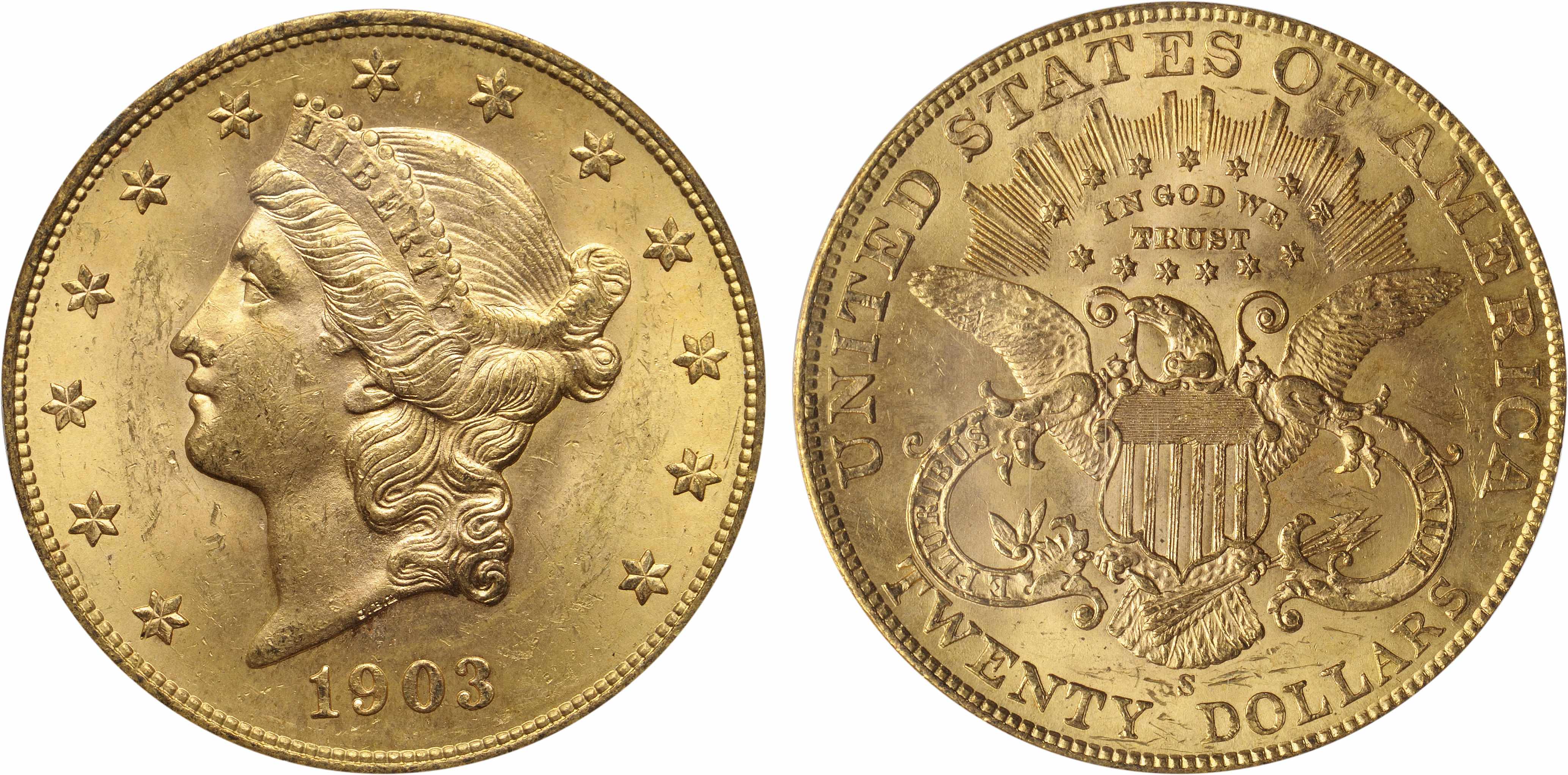 Appraisal: -S MS PCGS Since the typically offered -S double eagle