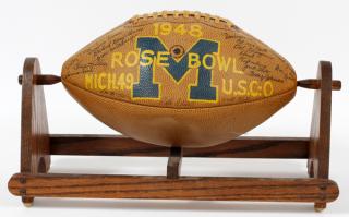 Appraisal: UNIVERSITY OF MICHIGAN ROSE BOWL CHAMPION TEAM SIGNED FOOTBALL AND