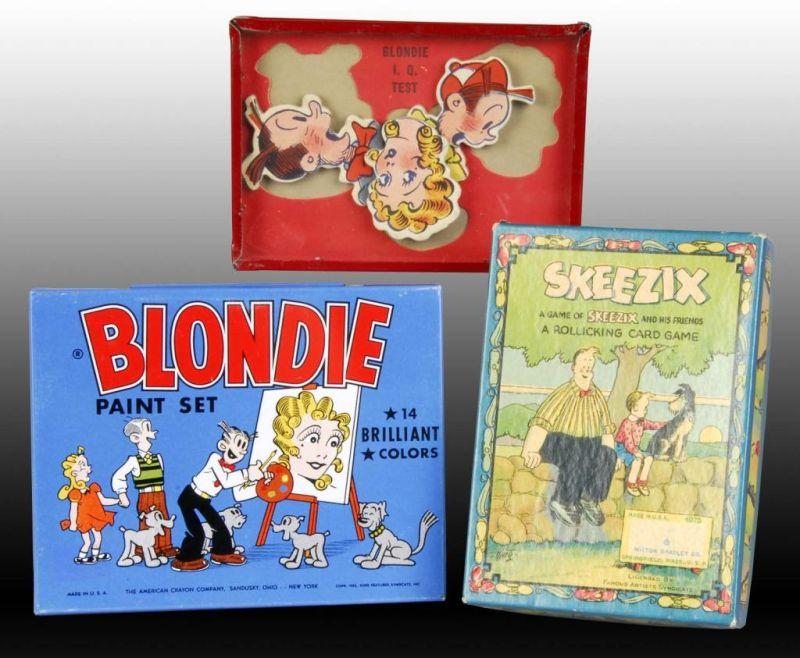 Appraisal: Lot of Blondie Skeezix Comic Items Description Includes Blondie Puzzle