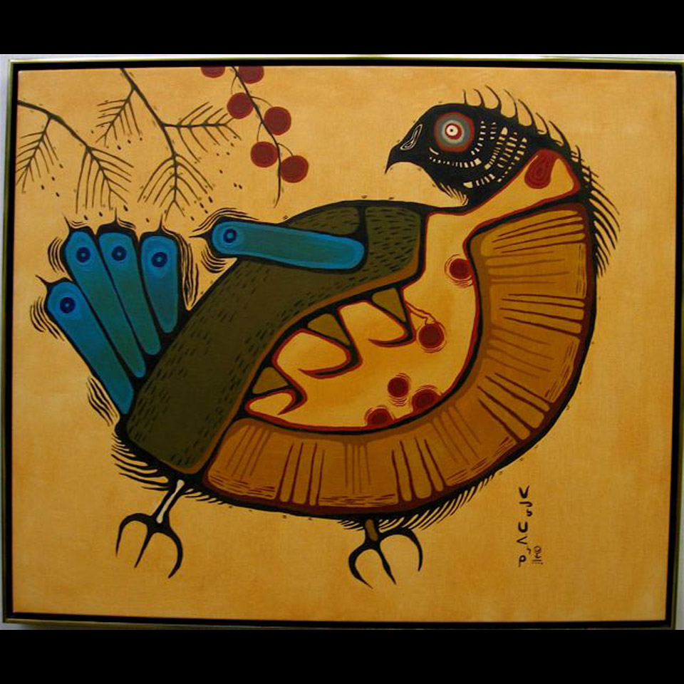 Appraisal: BLAKE DEBASSIGE - CANADIAN SHAKING PARTRIDGE ACRYLIC ON CANVAS SIGNED