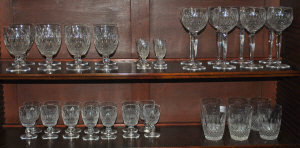 Appraisal: A Waterford crystal suite of drinking glasses Colleen pattern comprising