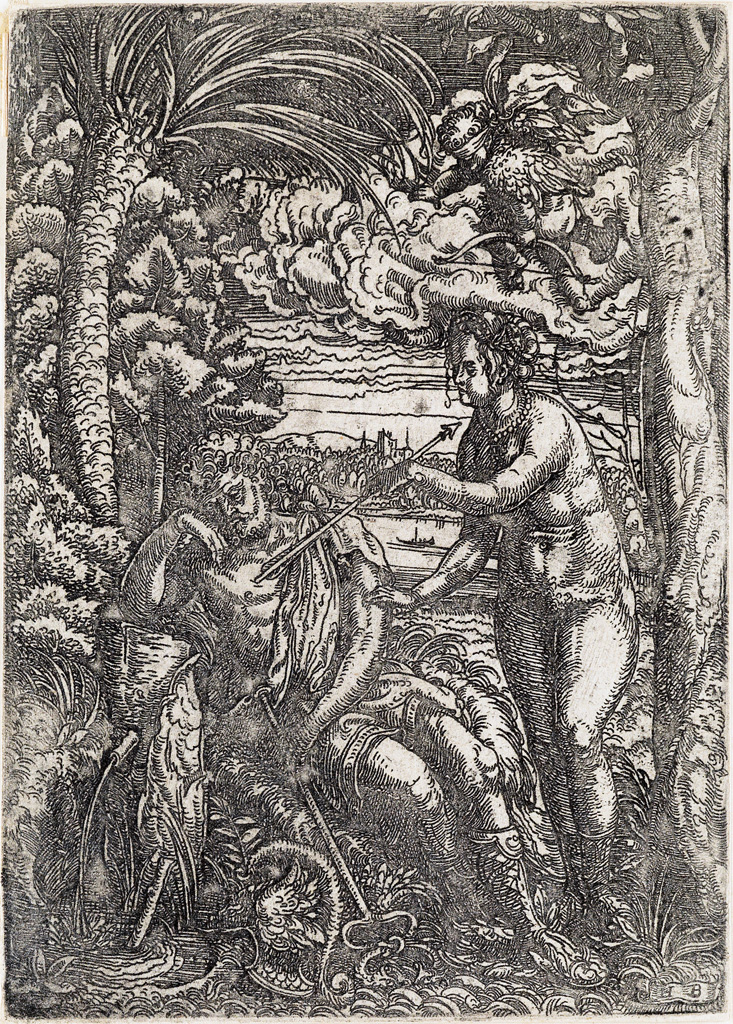 Appraisal: HANS BURGKMAIR Venus and Mercury Etching circa x mm x