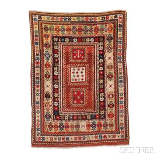 Appraisal: Melas Rug Western Turkey c top left corner rewoven ft