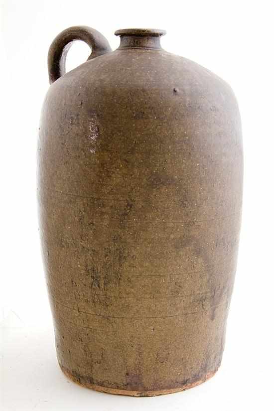 Appraisal: Edgefield Southern stoneware jug Miles Mill South Carolina circa alkaline