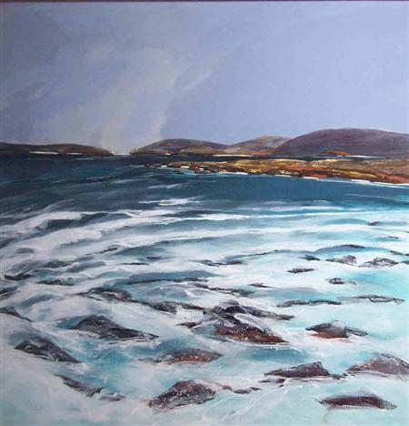 Appraisal: FIONA MACINTOSH SCOTTISH CONTEMPORARY SEASHORE Signed inscribed and dated verso