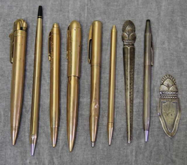 Appraisal: GOLD Assorted Writing and Desk Accessories Includes an Eversharp kt