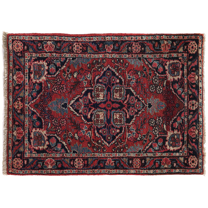 Appraisal: Hamadan rug c fine weave central medallion on a red