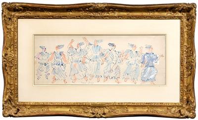 Appraisal: Watercolor Raoul Dufy French - Danseuses signed bottom center Raoul