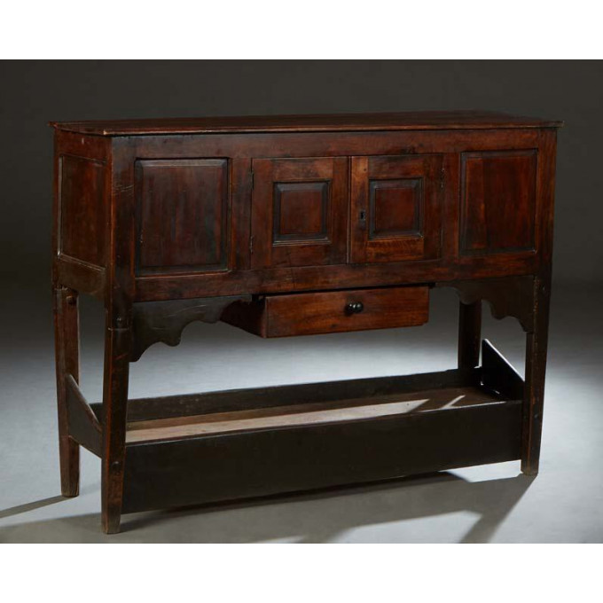 Appraisal: French Provincial Carved Walnut Sideboard th c the rectangular top