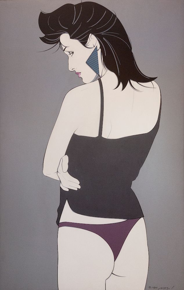 Appraisal: PATRICK NAGEL Teddy Acrylic on Canvas Signed on recto mage