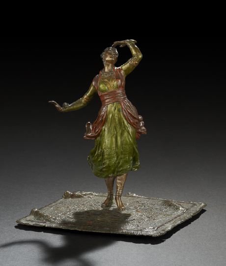 Appraisal: Franz-Xavier Bergman German - a Vienna Bronze polychromed figure of