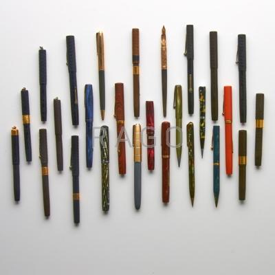 Appraisal: WATERMAN FOUNTAIN PENS AND PENCILS Twenty-six late th-early th c