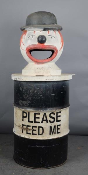 Appraisal: A Figural Cast Aluminum Carnival Clown Topper Made by Game-Time