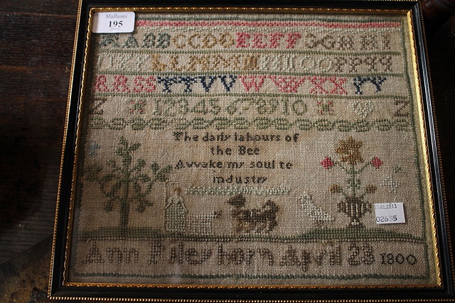 Appraisal: A George III needlework sampler by Ann Piley dated cm