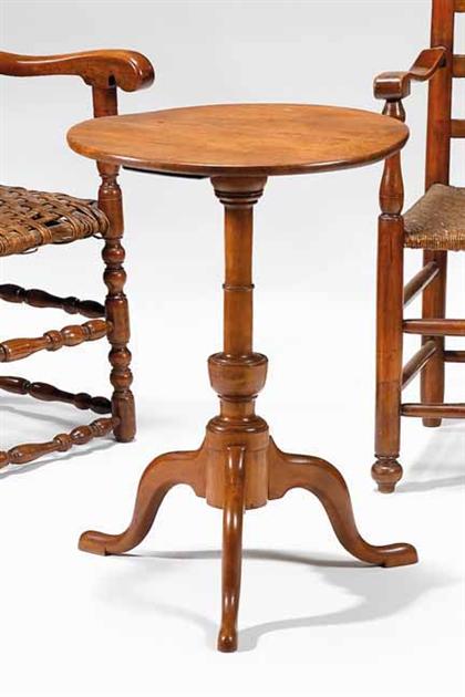 Appraisal: Federal cherry candlestand new england circa The circular top on