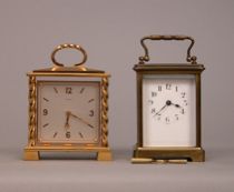 Appraisal: Two Case Clocks Lot includes two square case clocks First