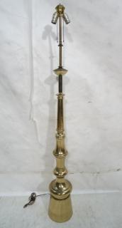 Appraisal: Tall Decorator Brass Tone Floor Lamp Decorative column form --