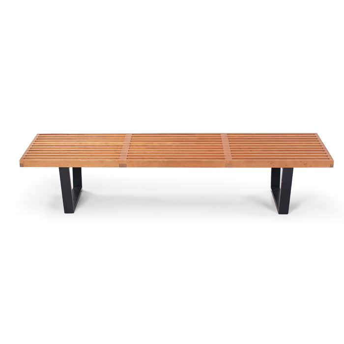 Appraisal: George Nelson Platform bench by Herman Miller solid birch top