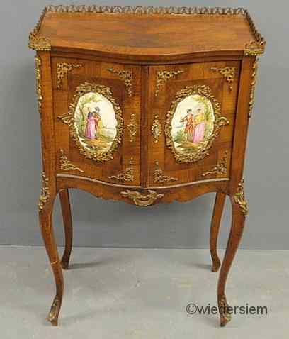 Appraisal: French Louis XVI style walnut veneered cabinet th c with