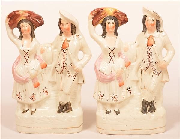 Appraisal: Pair of Staffordshire Figurines Pair of Staffordshire Figurines h Good