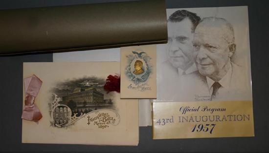 Appraisal: Political Ephemera Items Very good to near fine Inaugural Ball