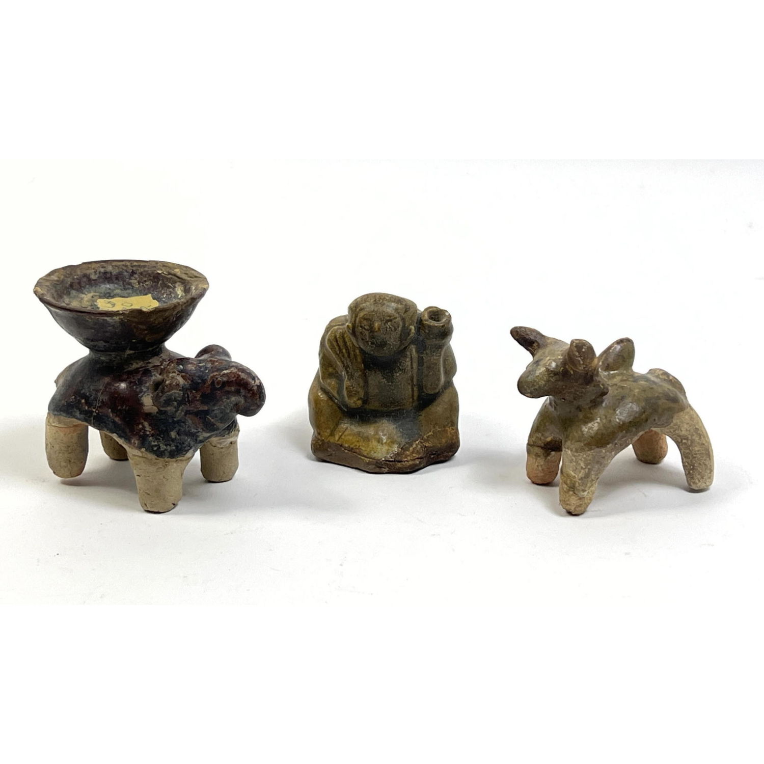 Appraisal: pcs Chinese Figural Objects H x W x D H