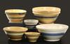 Appraisal: STONEWARE MIXING BOWLS - Late th Early th C American