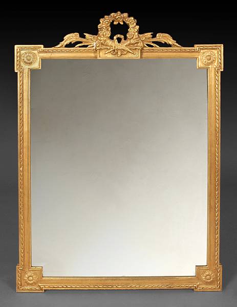 Appraisal: A Louis XVI style gilt mirror height ft in width