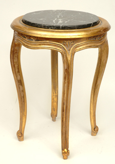 Appraisal: A MARBLE INSET GILT WOOD OCCASIONAL TABLE