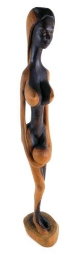 Appraisal: Tribal Art A carved figure of a nude female modelled