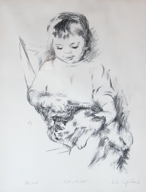 Appraisal: Girl with Cat Mother and Child Nothing to Do prints