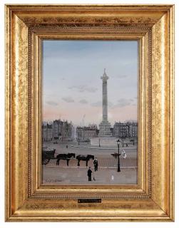 Appraisal: Michel Delacroix French born Place de la Bastille signed lower