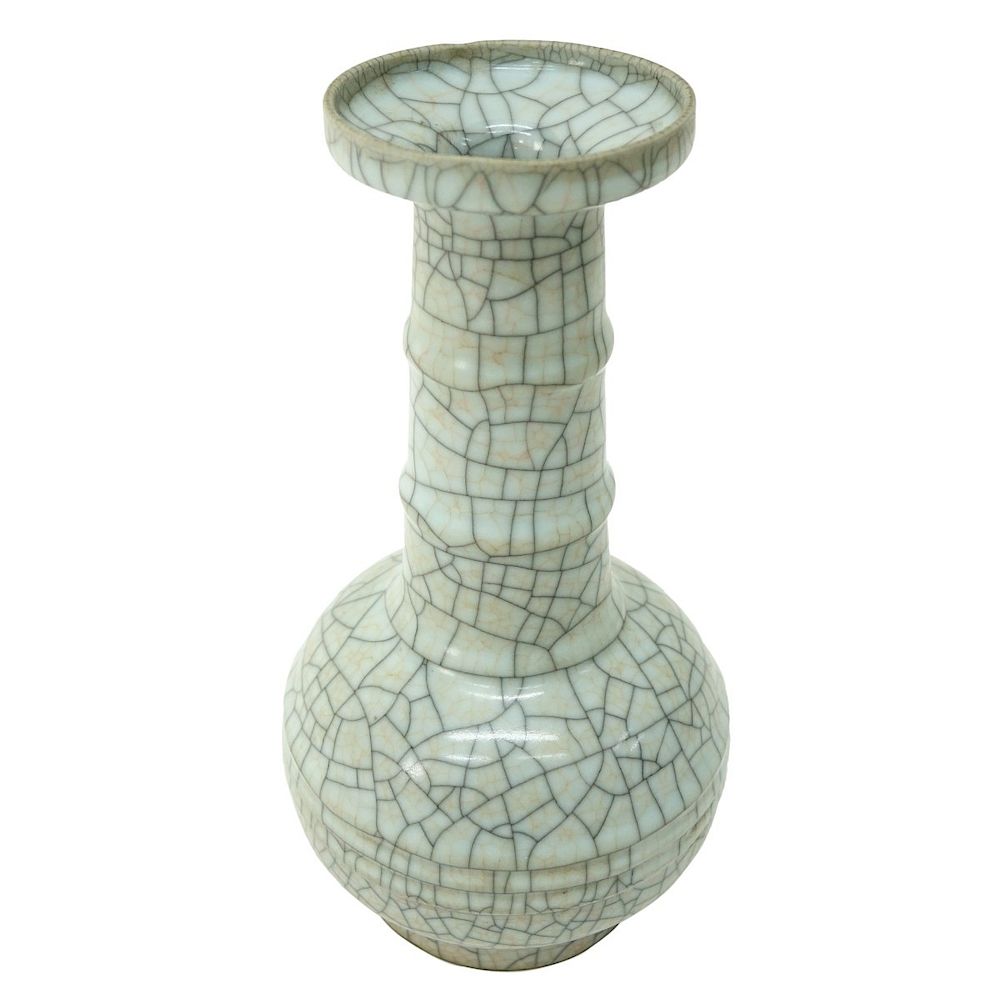 Appraisal: Chinese Song Dynasty Style Long Neck Vase Chinese Song Dynasty