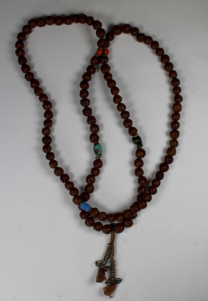 Appraisal: Tibetan Buddhist Mala Prayer Beads Tibetan Buddhist Mala Prayer Beads