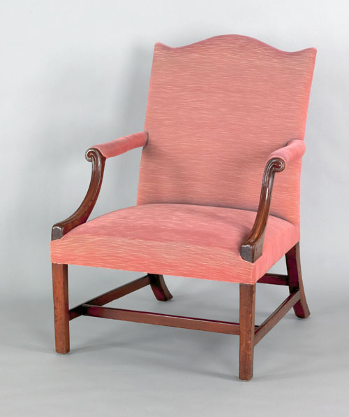 Appraisal: George III mahogany open armchair mid th c having a