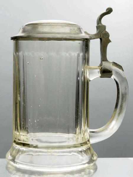 Appraisal: Jos Cermak Imported Pilsner Lidded Stein Some wear to porcelain