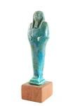 Appraisal: EGYPTIAN ANTIQUITY - Deep Turquoise Glazed Faience Ushabti no inscription