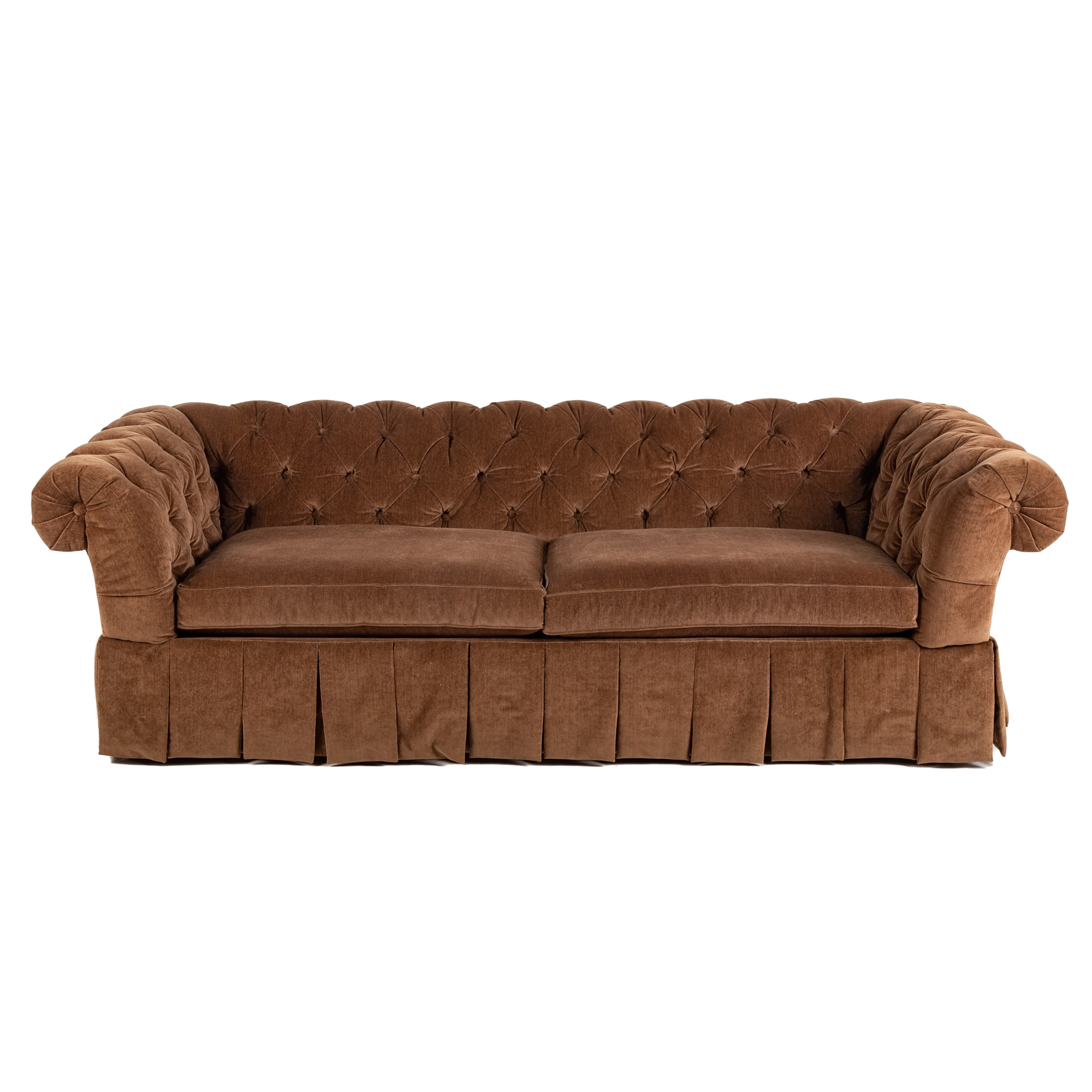 Appraisal: RALPH LAUREN TUFTED UPHOLSTERED SOFA st century contemporary two-cushion upholstered