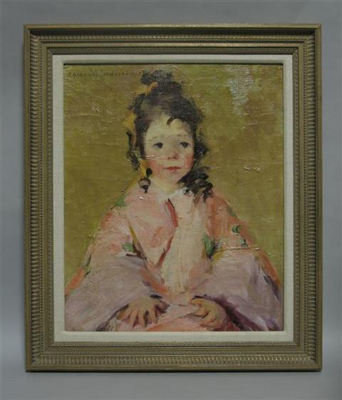 Appraisal: CAMELIA WHITEHURST AMERICAN - PORTRAIT OF A LITTLE GIRL IN