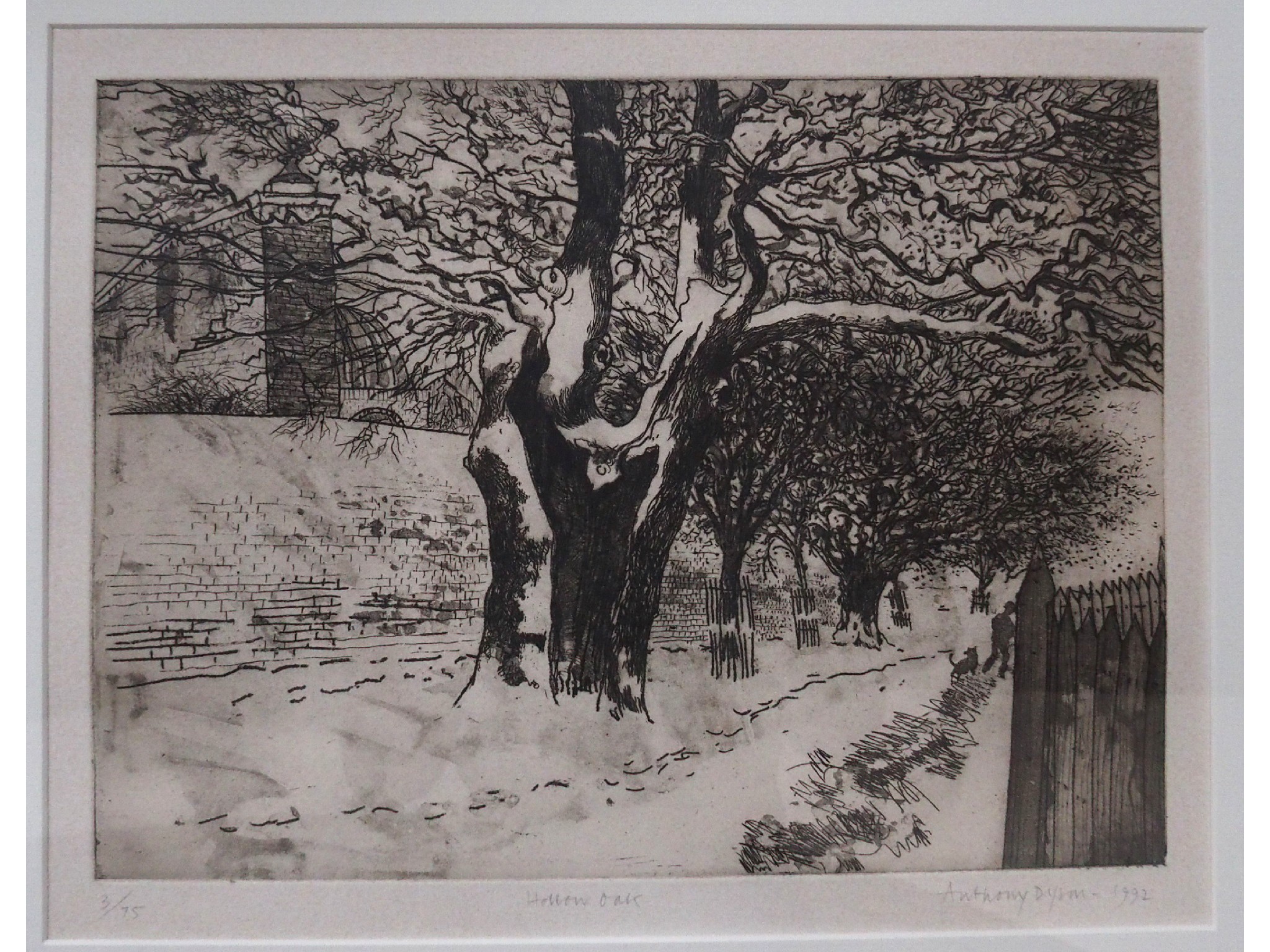 Appraisal: ANTHONY DYSON Hollow Oak signed numbered and dated etching Douglas