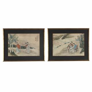 Appraisal: Two Paintings by Jiang Lian Chinese th ink and color